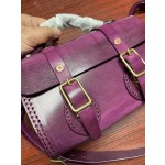 Handmade Cambridge Bag with Thickened Oil-Waxed Vegetable Tanned Leather